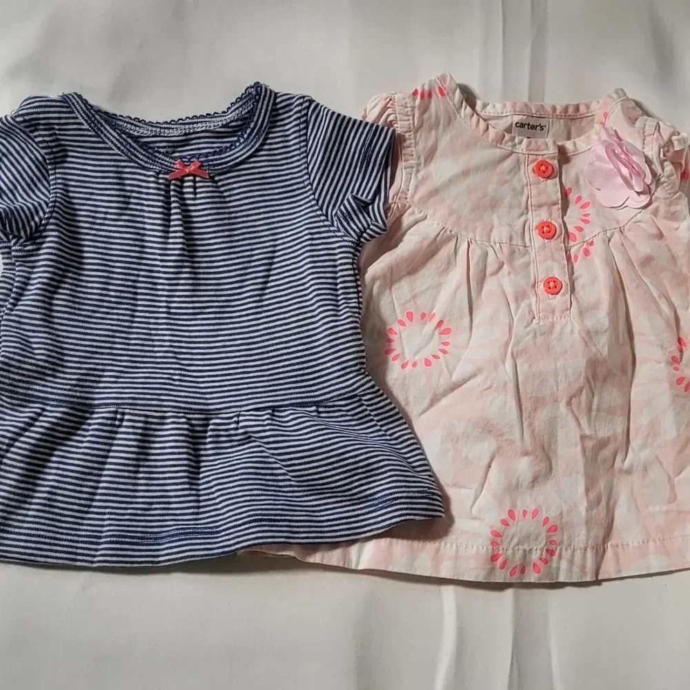 Carter's Baby Girl 2pc Shirt Bundle Size 3 Months